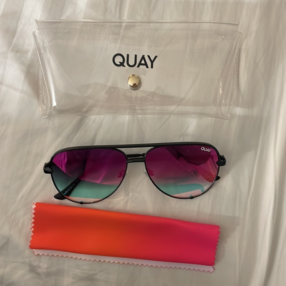 Quay Australia black aviator sunglasses